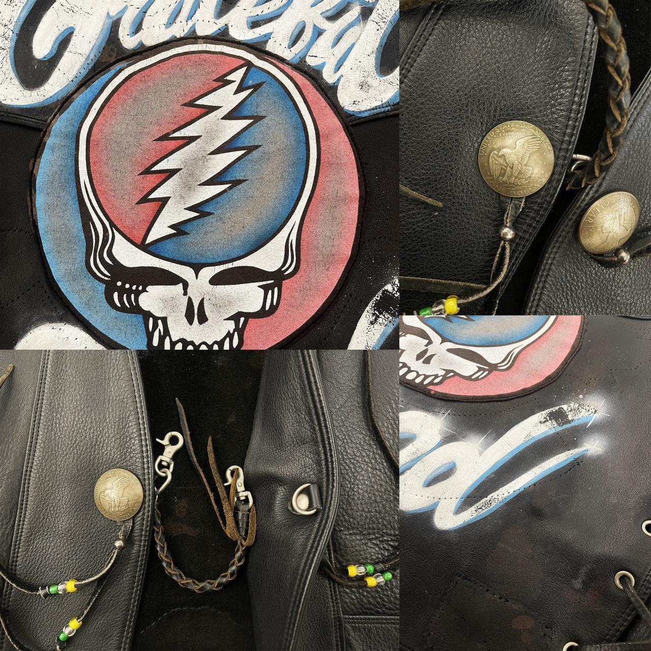 Grateful Dead Leather Biker Vest - Known Source