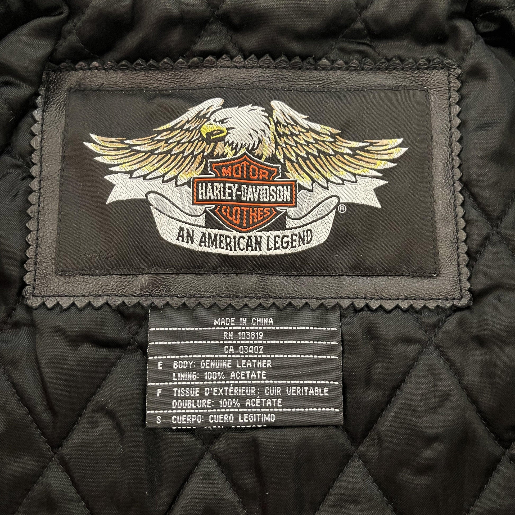 Harley Davidson Leather Biker Jacket - Known Source