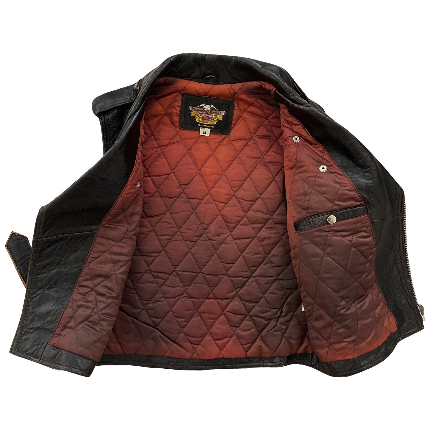 Harley Davidson Leather Biker Vest - Known Source