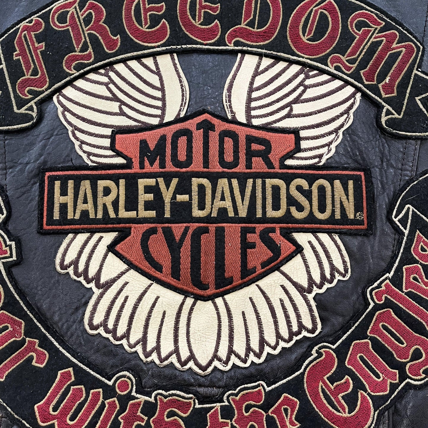 Harley Davidson Leather Biker Vest - Known Source