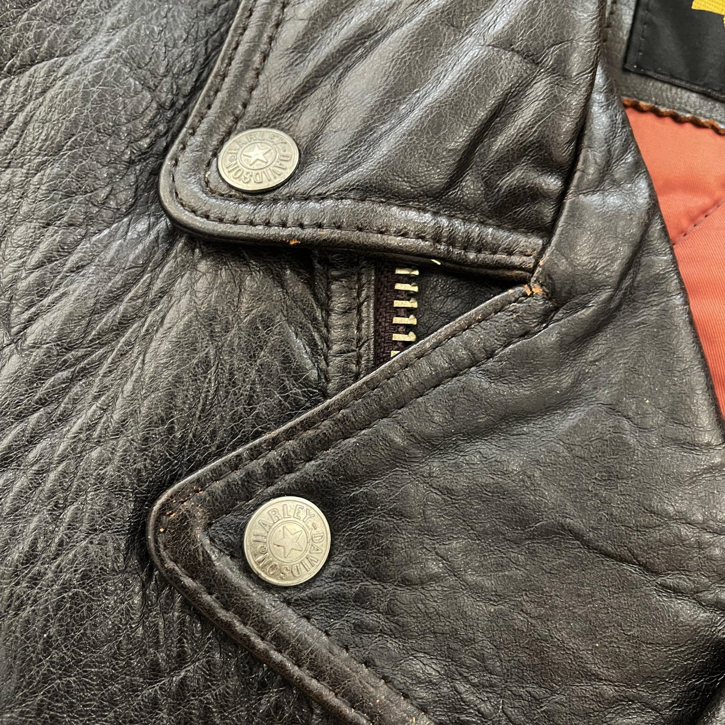 Harley Davidson Leather Biker Vest - Known Source