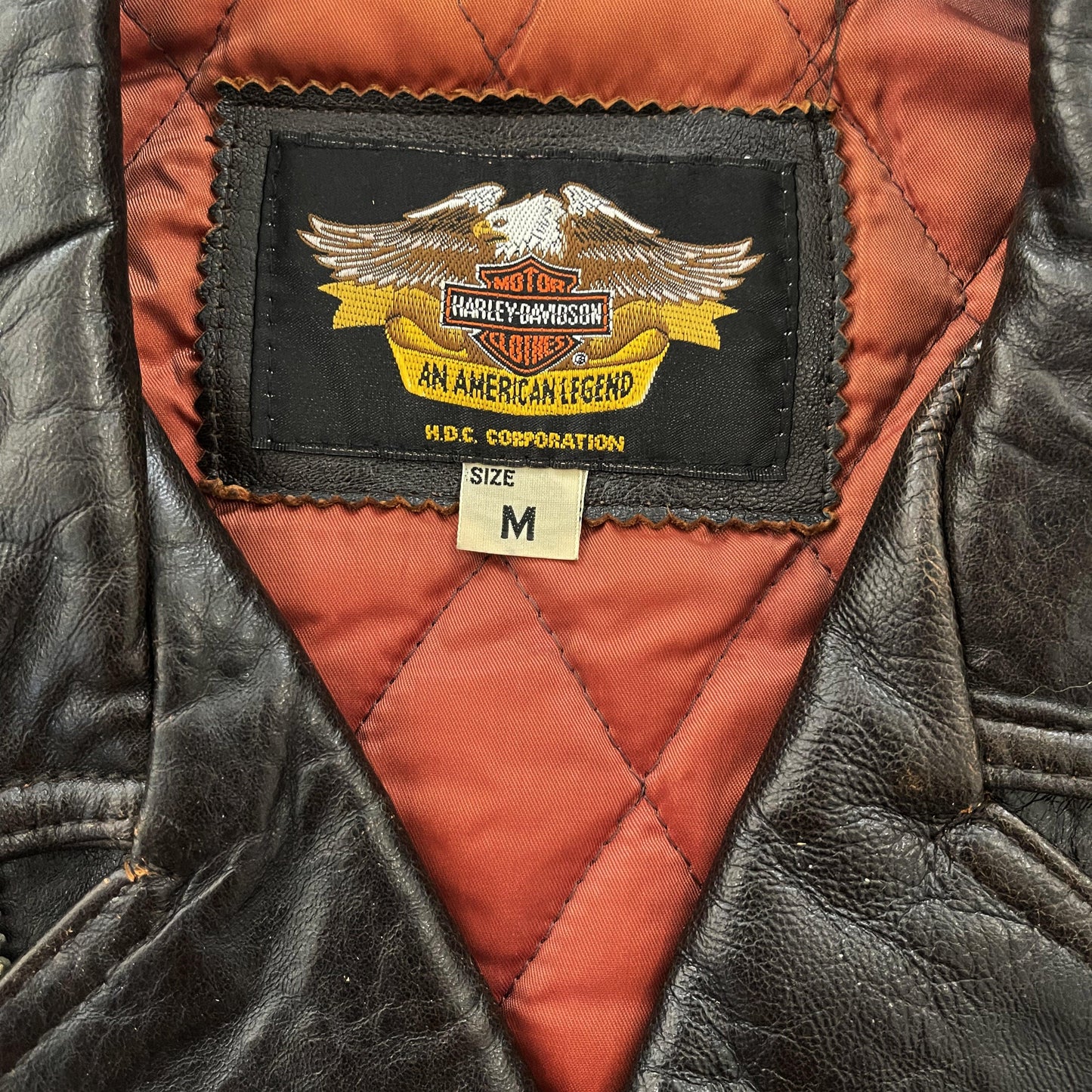 Harley Davidson Leather Biker Vest - Known Source