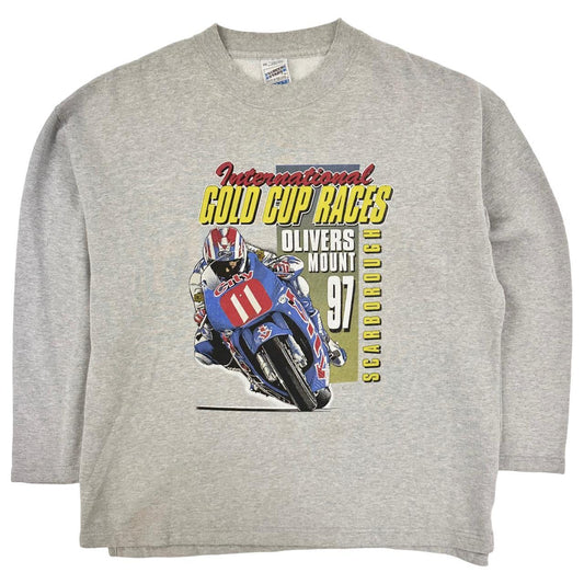 Vintage 1997 Motarcycle Cup Sweatshirt Size L - Known Source