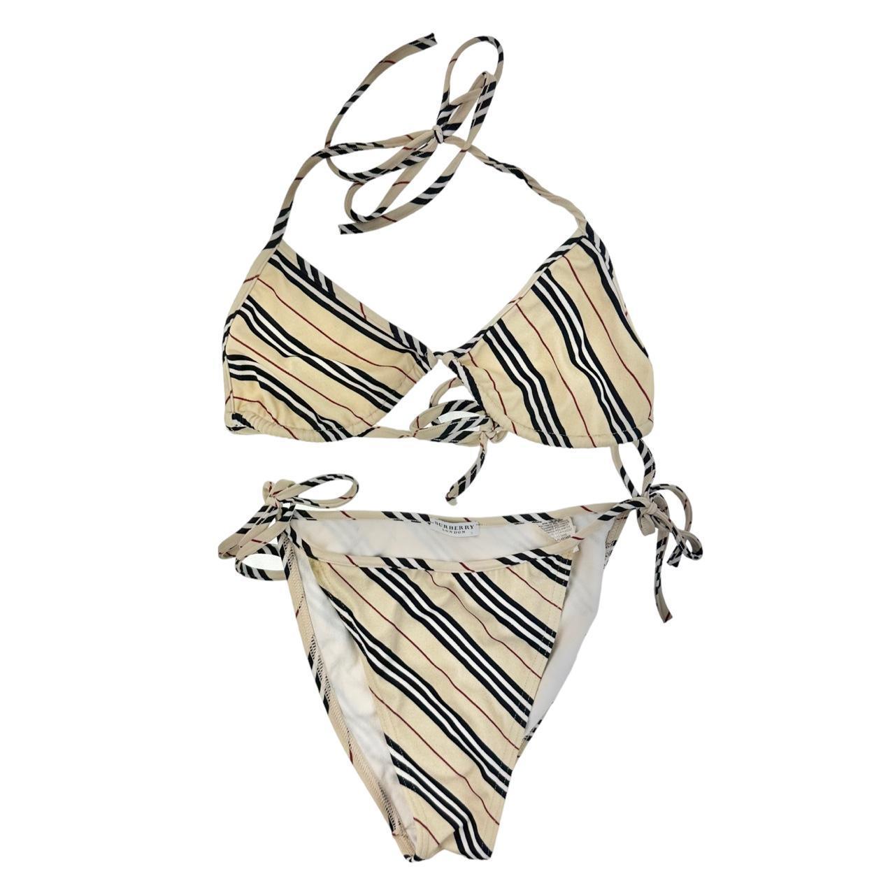 Vintage Burberry Nova Stripe Bikini Set - Known Source