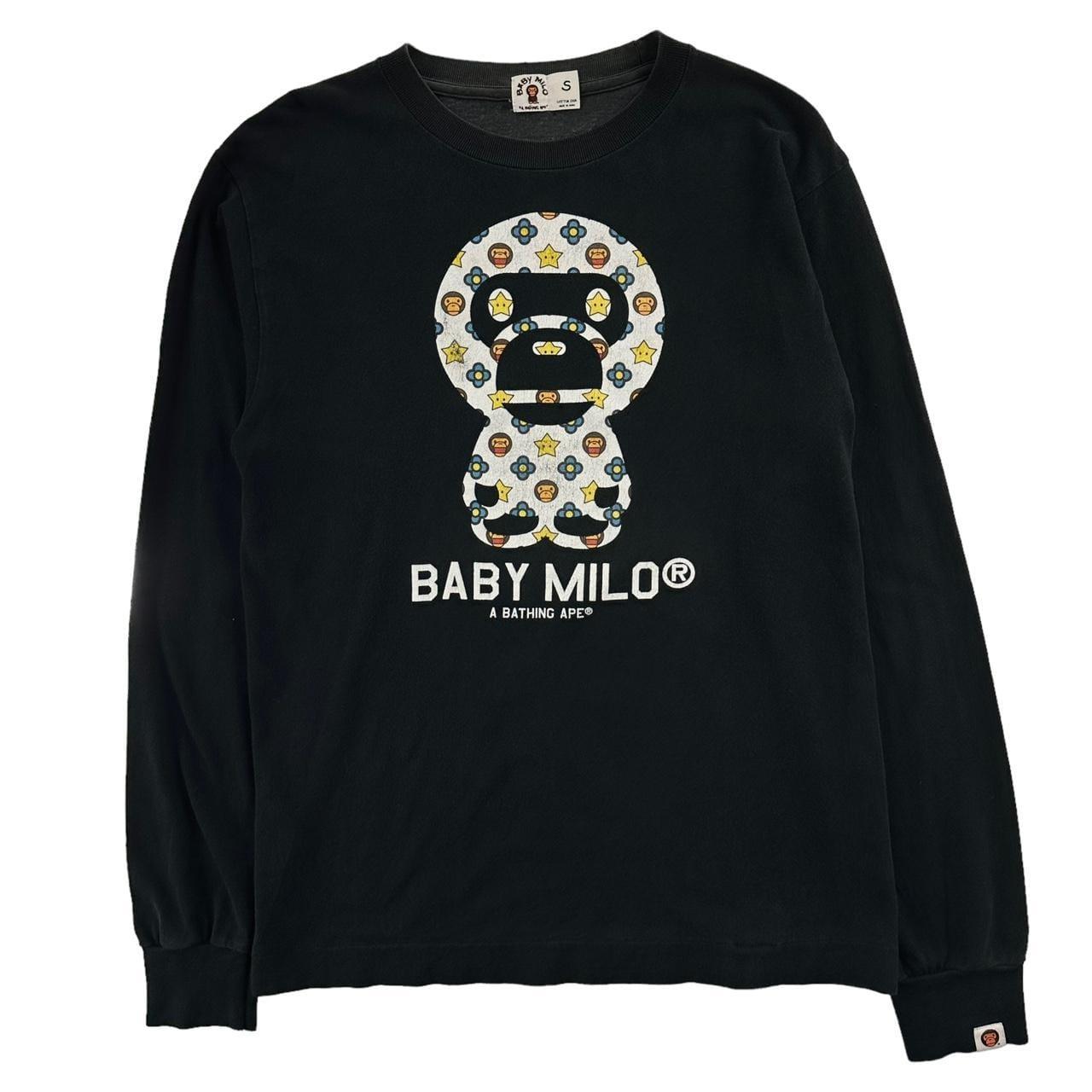 Vintage Bape baby milo monogram long sleeve t shirt size XS - Known Source