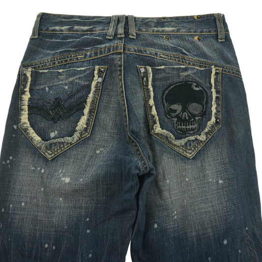 Vintage Skull Big Train Japanese Denim Jeans Size W31 - Known Source