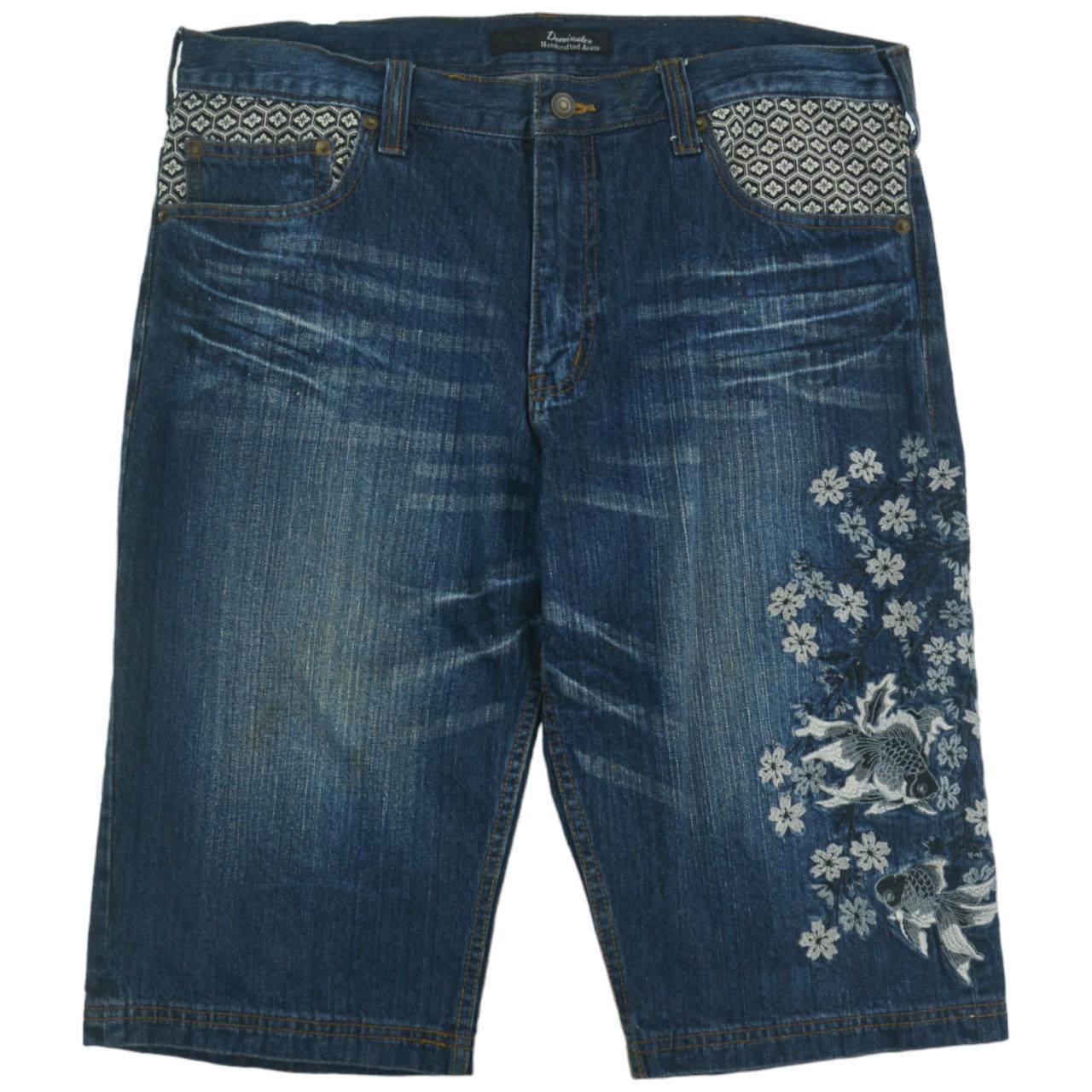 Vintage Flower Japanese Denim Shorts Size W38 - Known Source