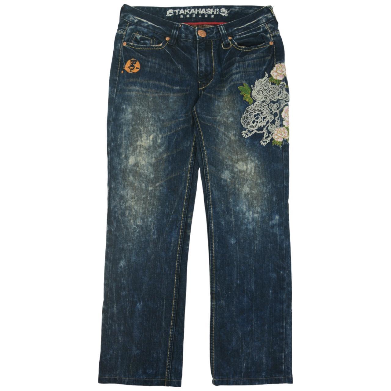 Vintage Flowers Big Train Japanese Denim Jeans Size W31 - Known Source