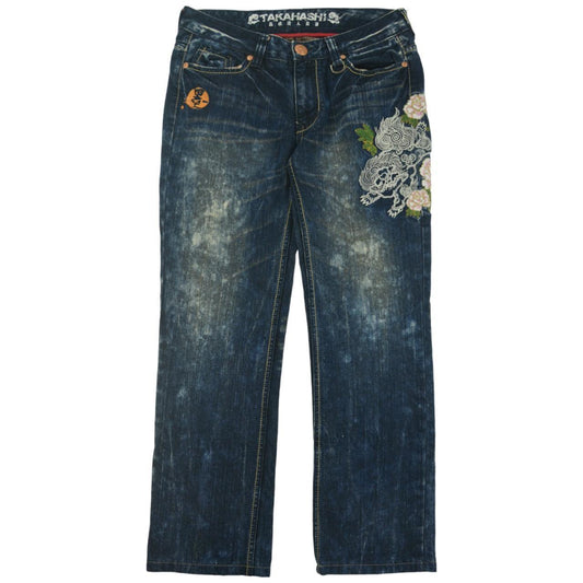 Vintage Flowers Big Train Japanese Denim Jeans Size W31 - Known Source