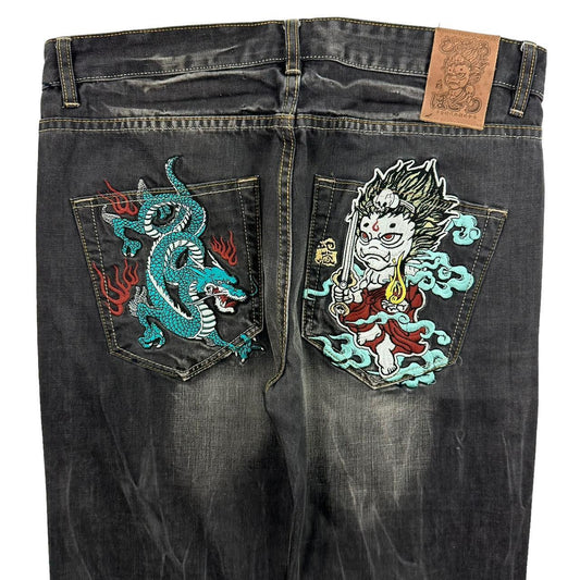 Vintage Dragon and Monster Japanese denim jeans W36 - Known Source