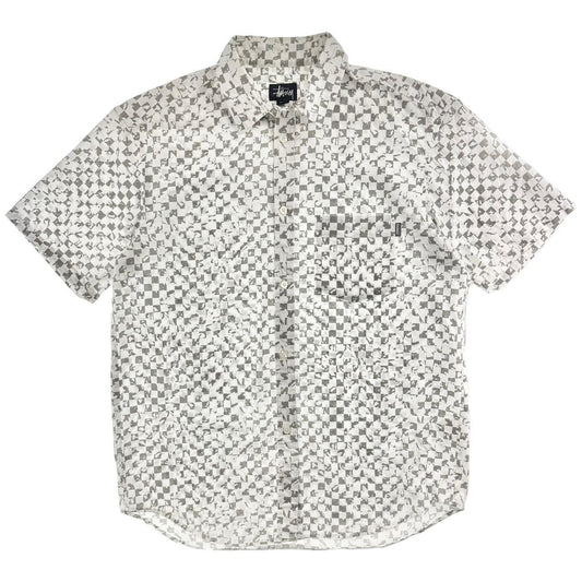 Vintage Stussy checked snap button shirt size M - Known Source