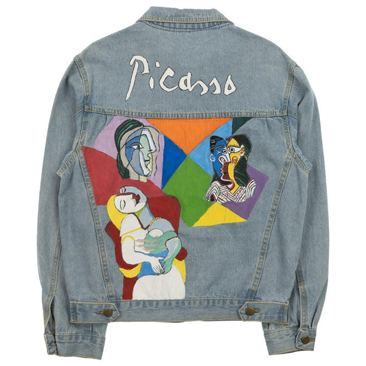 Vintage Picasso Denim Jacket Womens Size L - Known Source