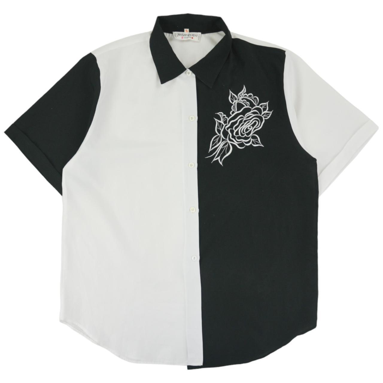 Vintage YSL Yves Saint Laurent Short Sleeve Shirt Size L - Known Source