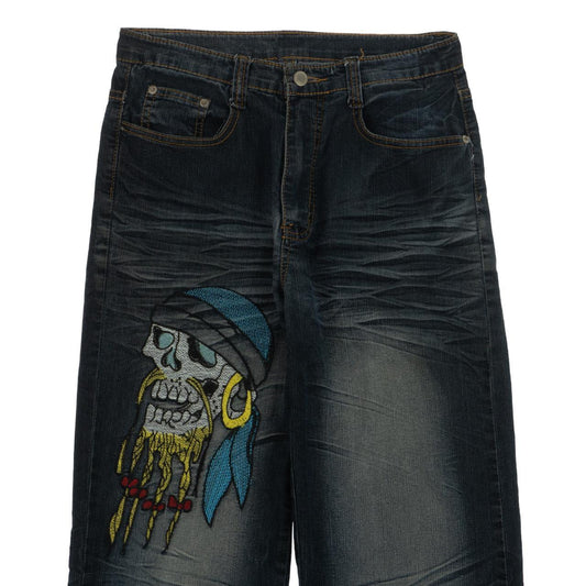 Vintage Skull Japanese Denim Jeans Size W30 - Known Source