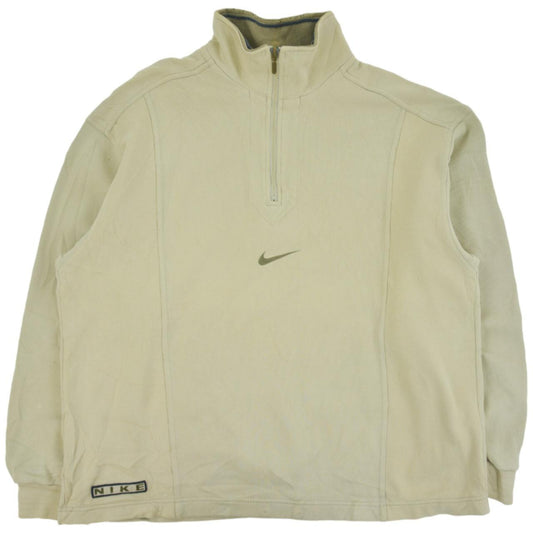 Vintage Nike Center Swoosh Q Zip Fleece Jumper Size M