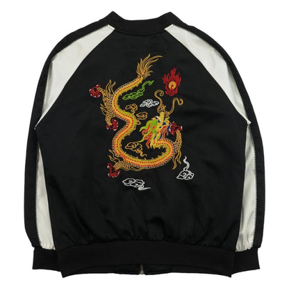 Vintage Japanese Dragon Zip Up Jacket Size S - Known Source