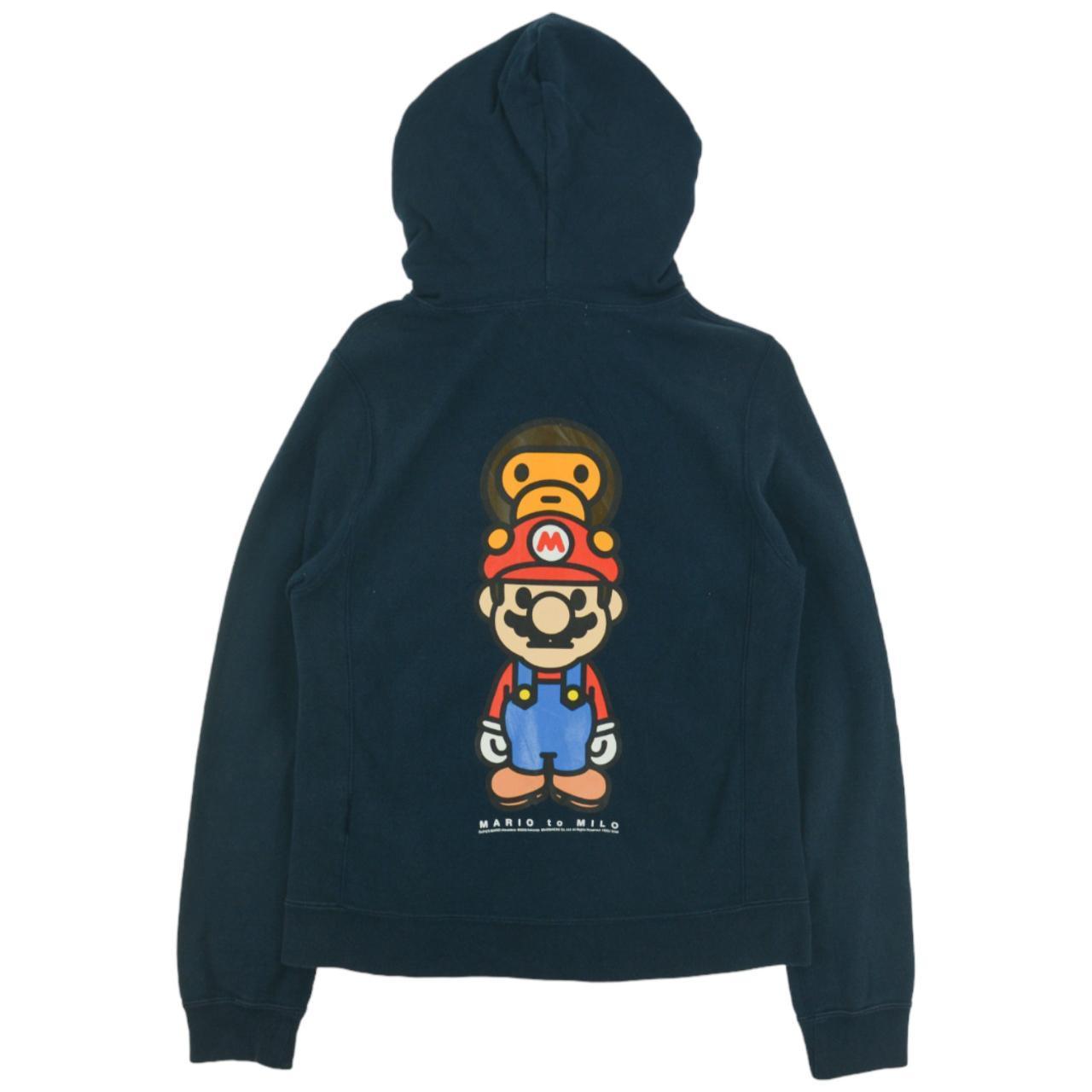 Vintage BAPE X Mario Zip Up hoodie Womans Size XS - Known Source