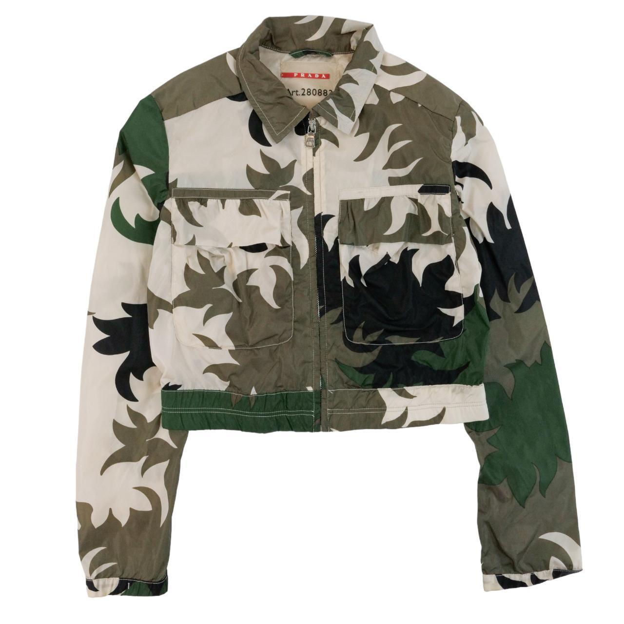 Vintage Prada Cropped Camo Jacket Women's Size S - Known Source