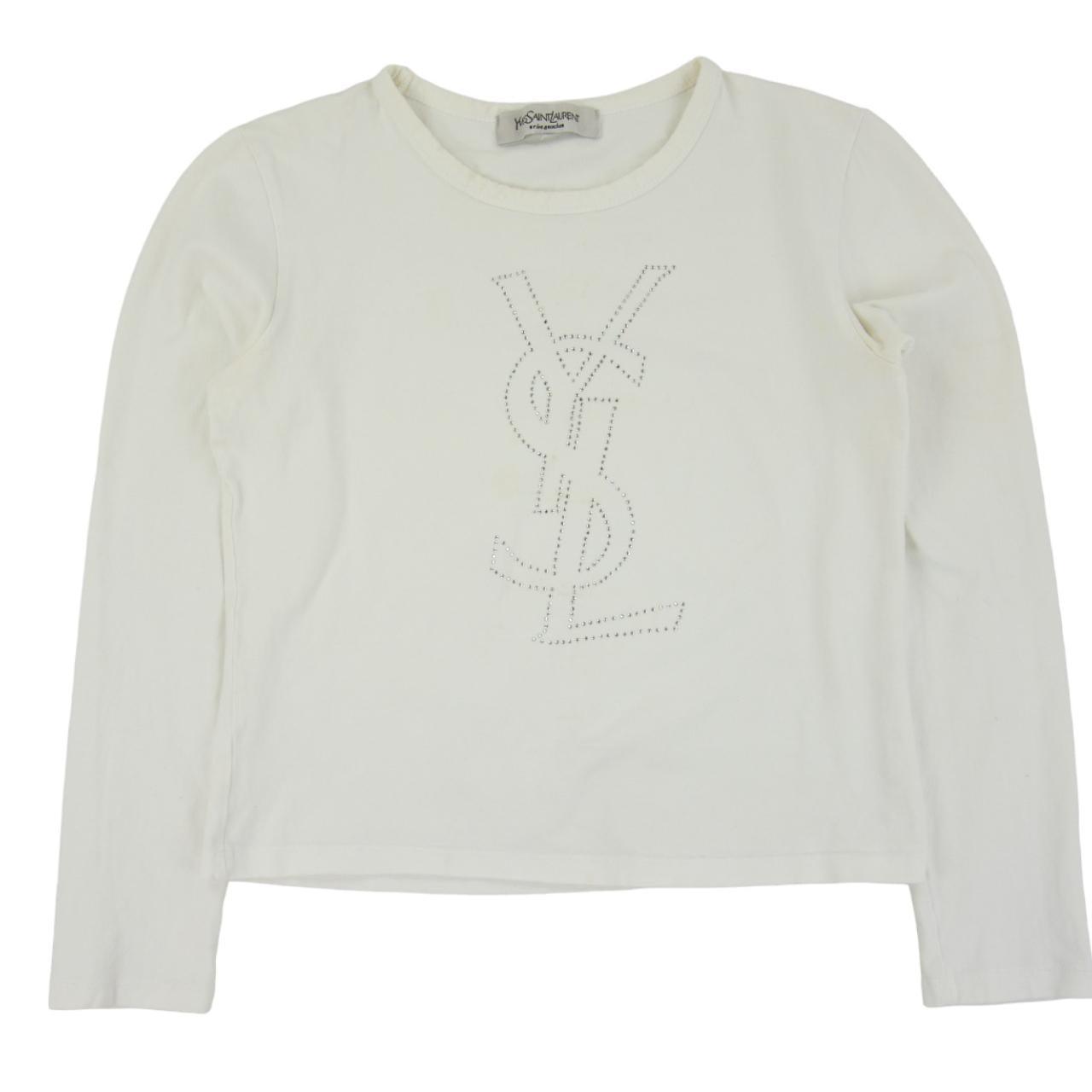 Vintage YSL Yves Saint Laurent Diamanté T Shirt women's size S - Known Source