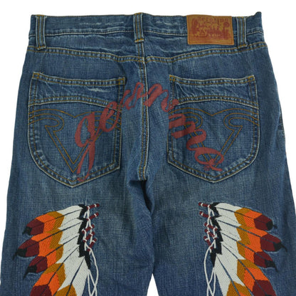 Vintage Geronimo Feathers Denim Jeans Size W31 - Known Source