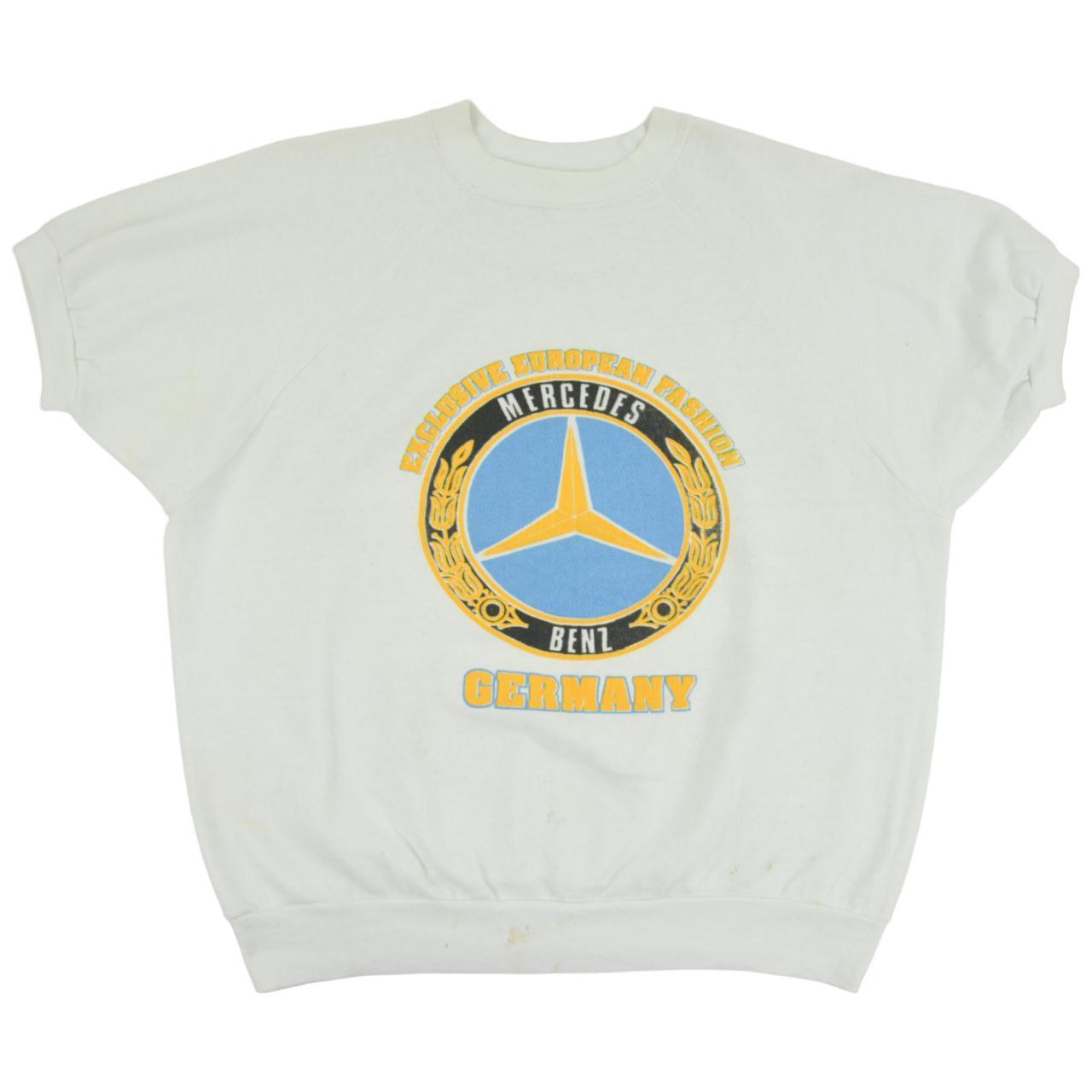 Vintage Mercedes Benz Short Sleeve Sweatshirt Size L - Known Source