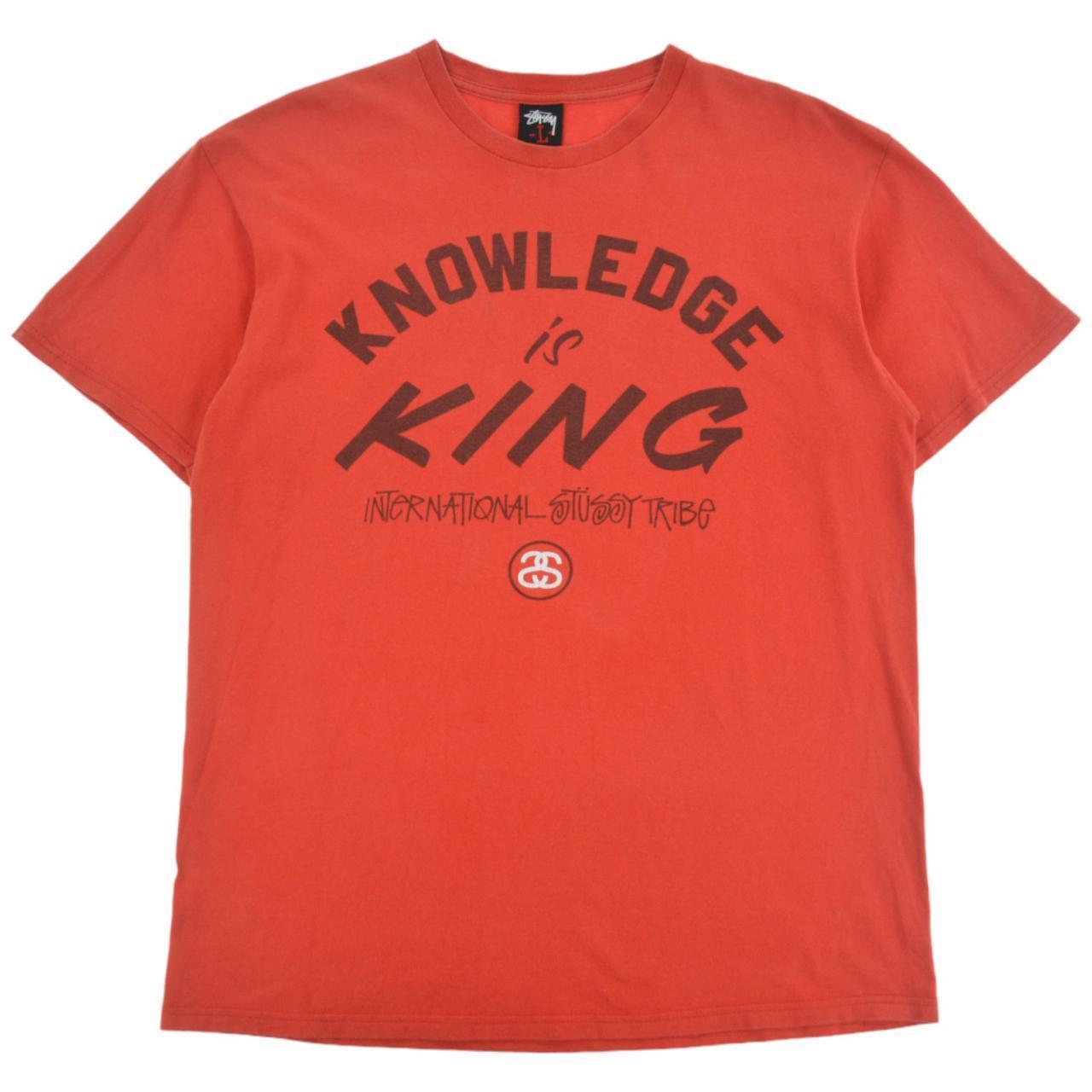 Vintage Stussy Knowledge Is King T Shirt Size L - Known Source