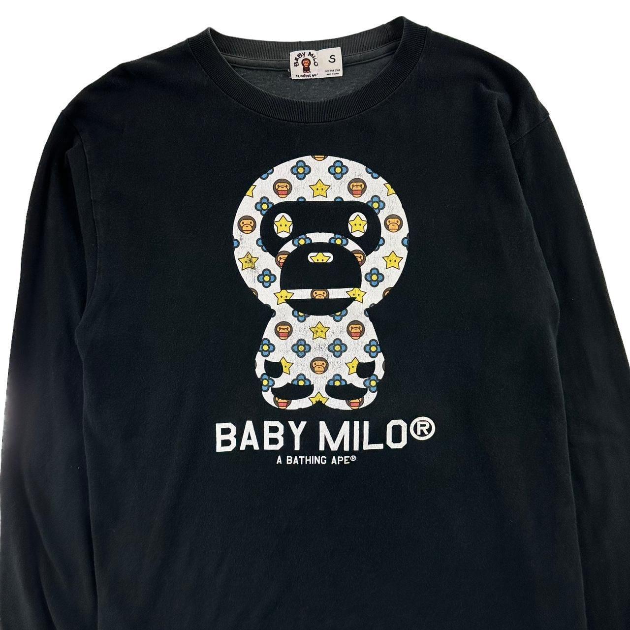 Vintage Bape baby milo monogram long sleeve t shirt size XS - Known Source