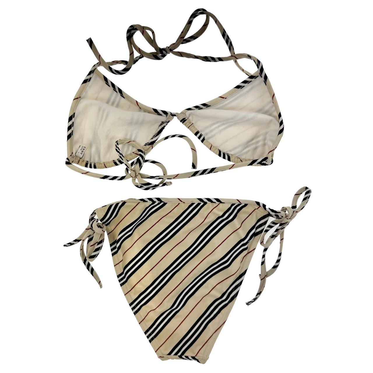 Vintage Burberry Nova Stripe Bikini Set - Known Source