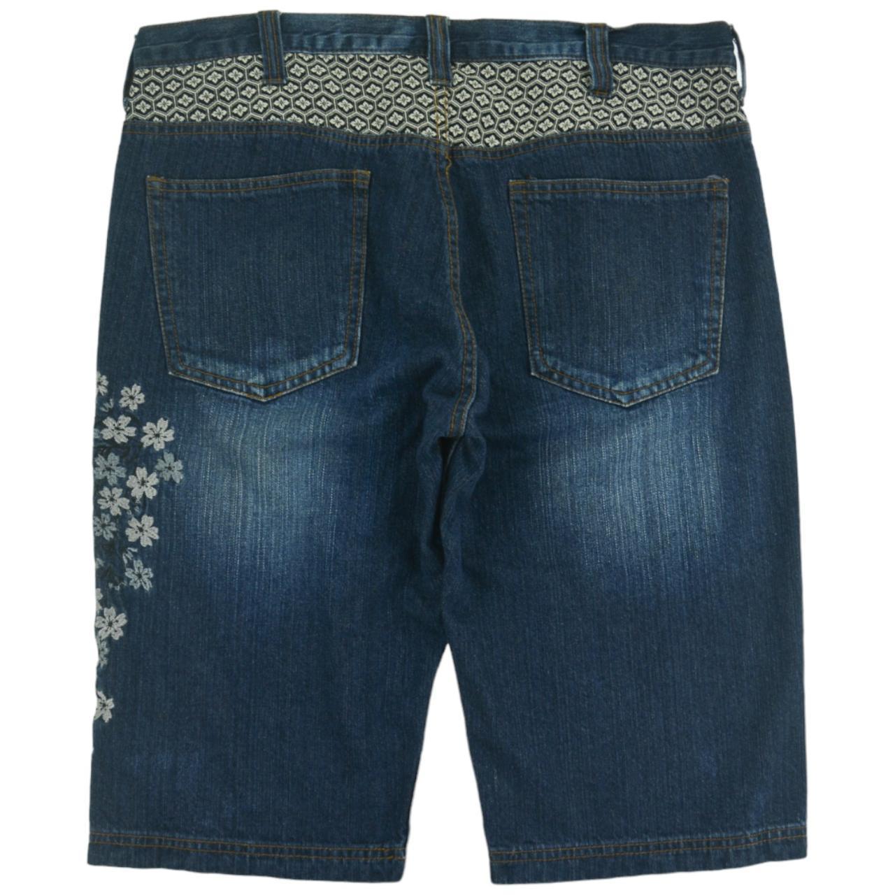 Vintage Flower Japanese Denim Shorts Size W38 - Known Source