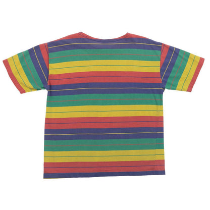 Vintage United Colours Of Benetton Stripe Button T Shirt Size S - Known Source