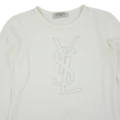 Vintage YSL Yves Saint Laurent Diamanté T Shirt women's size S - Known Source