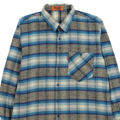 Vintage Missoni Checkered Button Up Flannel Shirt Size M - Known Source