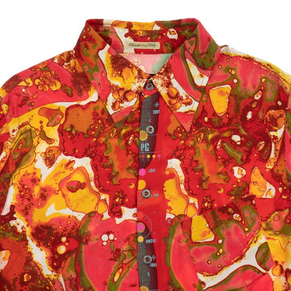 Vintage JPG Jean Paul Gaultier Bacteria Pattern Button Up Shirt Woman’s Size M - Known Source