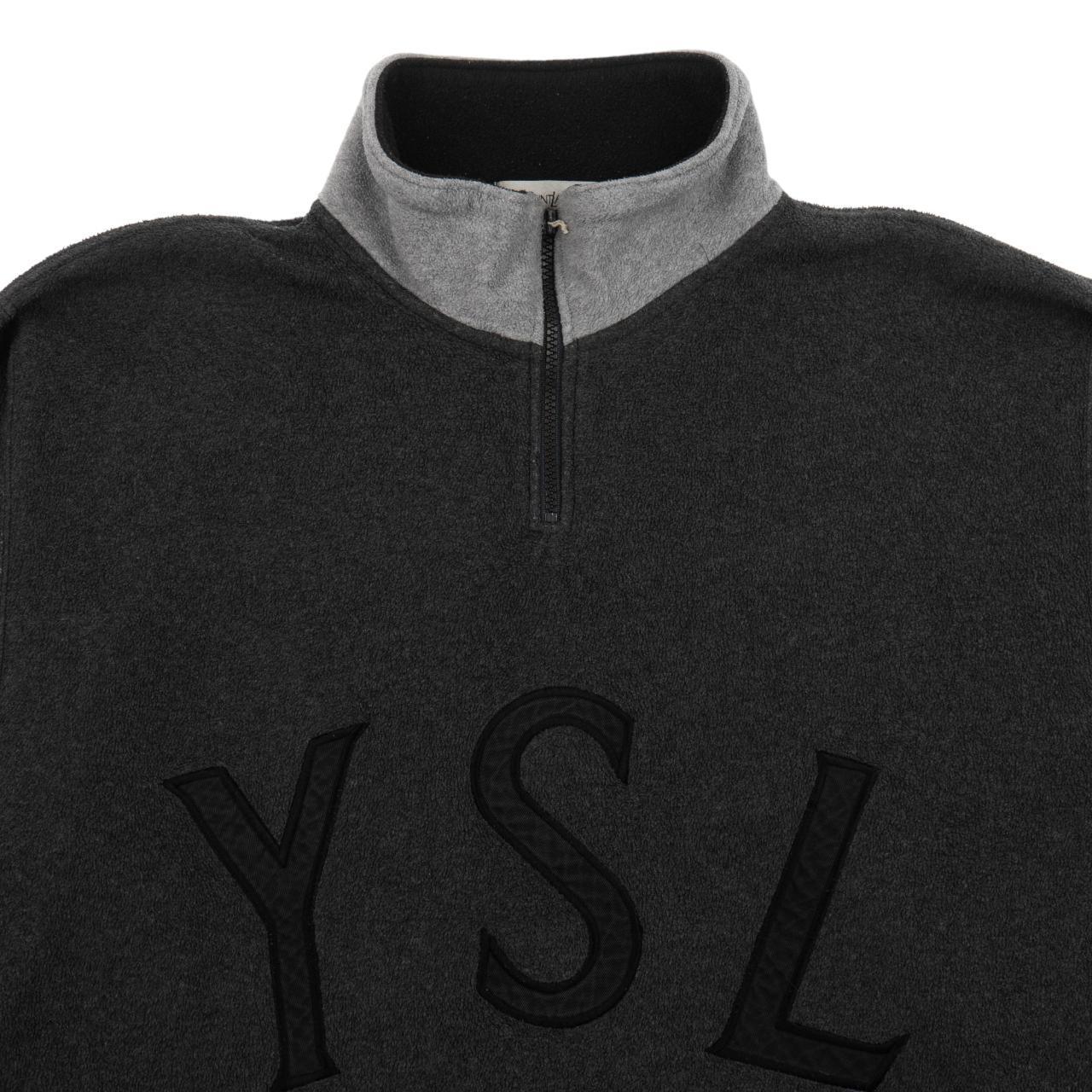Vintage YSL Yves Saint Laurent Q Zip Fleece Jacket Size M - Known Source