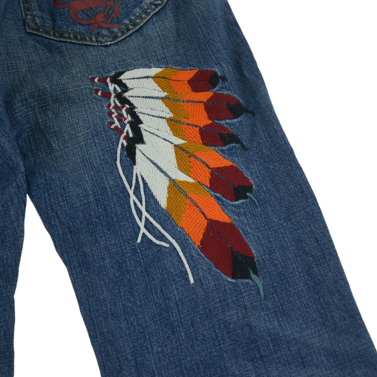 Vintage Geronimo Feathers Denim Jeans Size W31 - Known Source