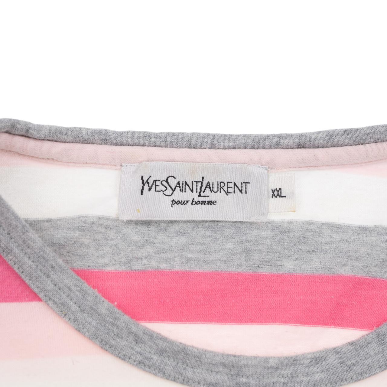 Vintage YSL Yves Saint Laurent Striped T Shirt Womens Size XL - Known Source