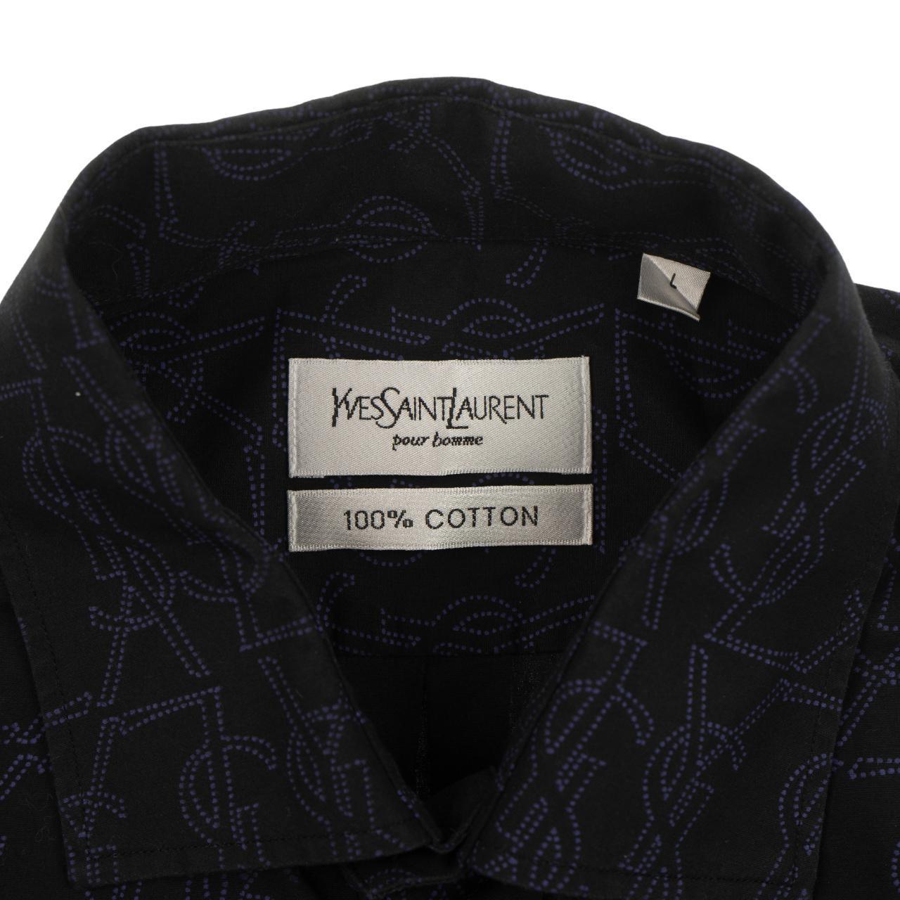 Vintage YSL Yves Saint Laurent Monogram Button Shirt Size L - Known Source