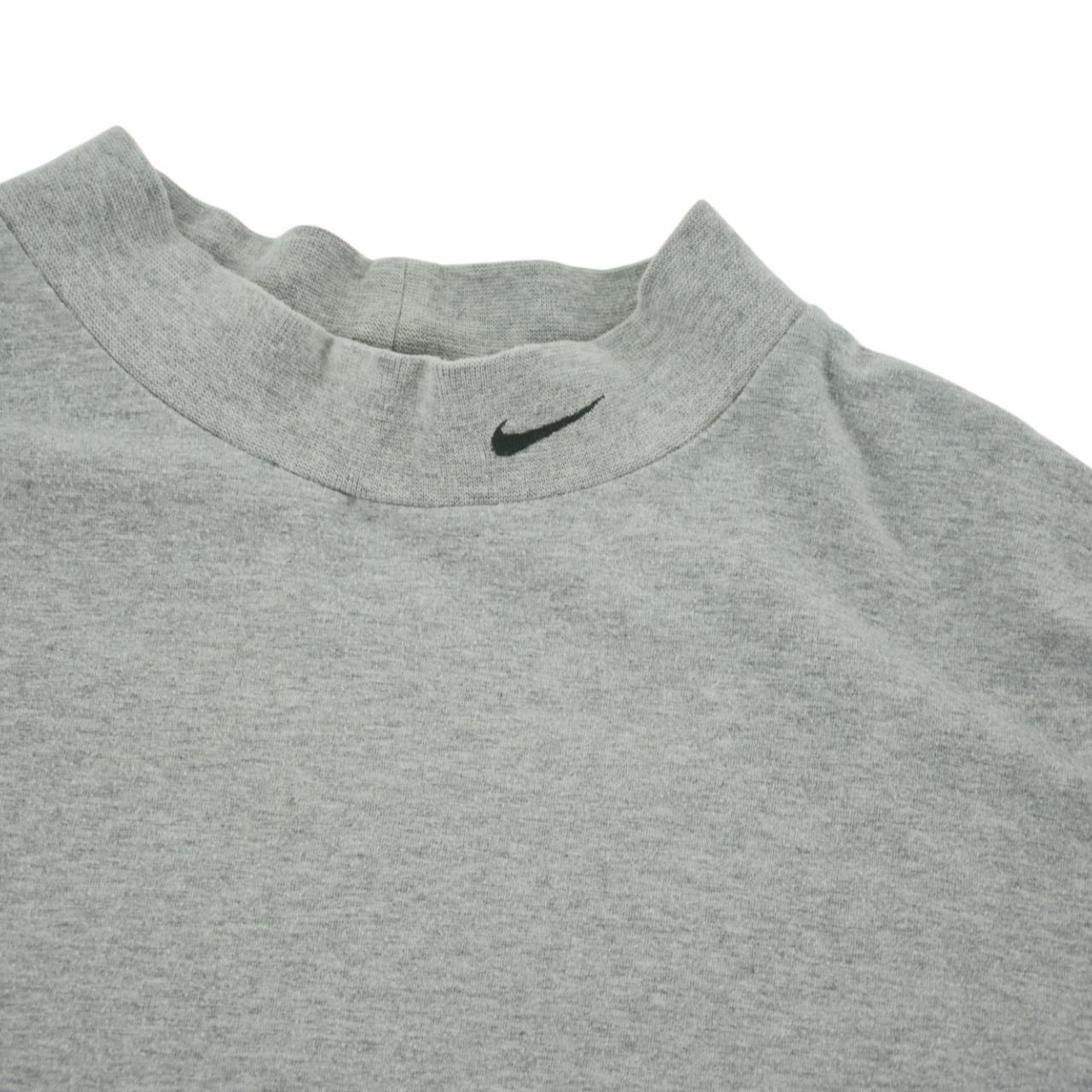 Vintage Nike Swoosh Mock Neck Long Sleeve T Shirt Size L - Known Source