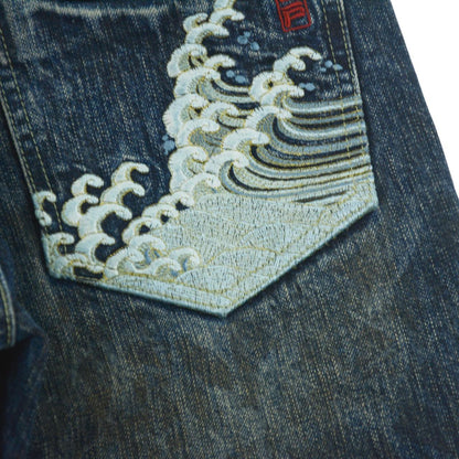 Vintage Koi Fish Big Train Japanese Denim Jeans Size W30 - Known Source