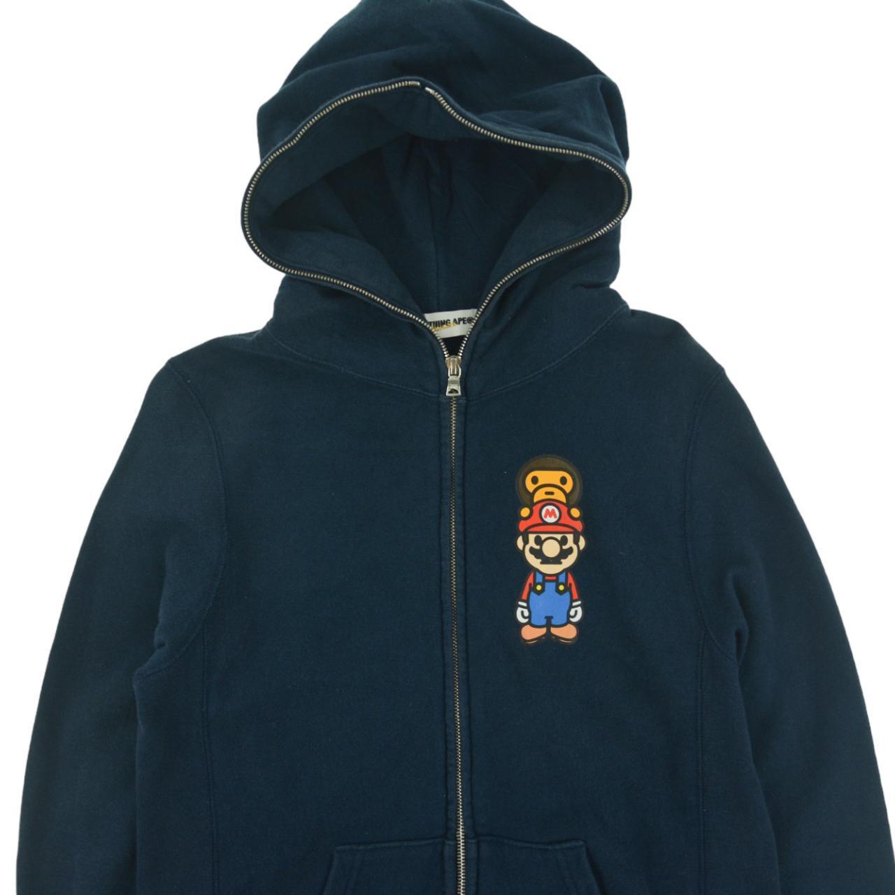 Vintage BAPE X Mario Zip Up hoodie Womans Size XS - Known Source