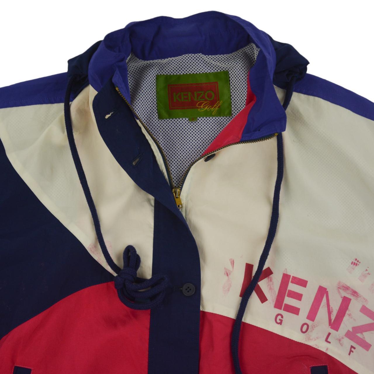 Kenzo Golf on sale Embroidery Logo Zipper Jacket Double Pocket Style Nice Design Jacket Size L