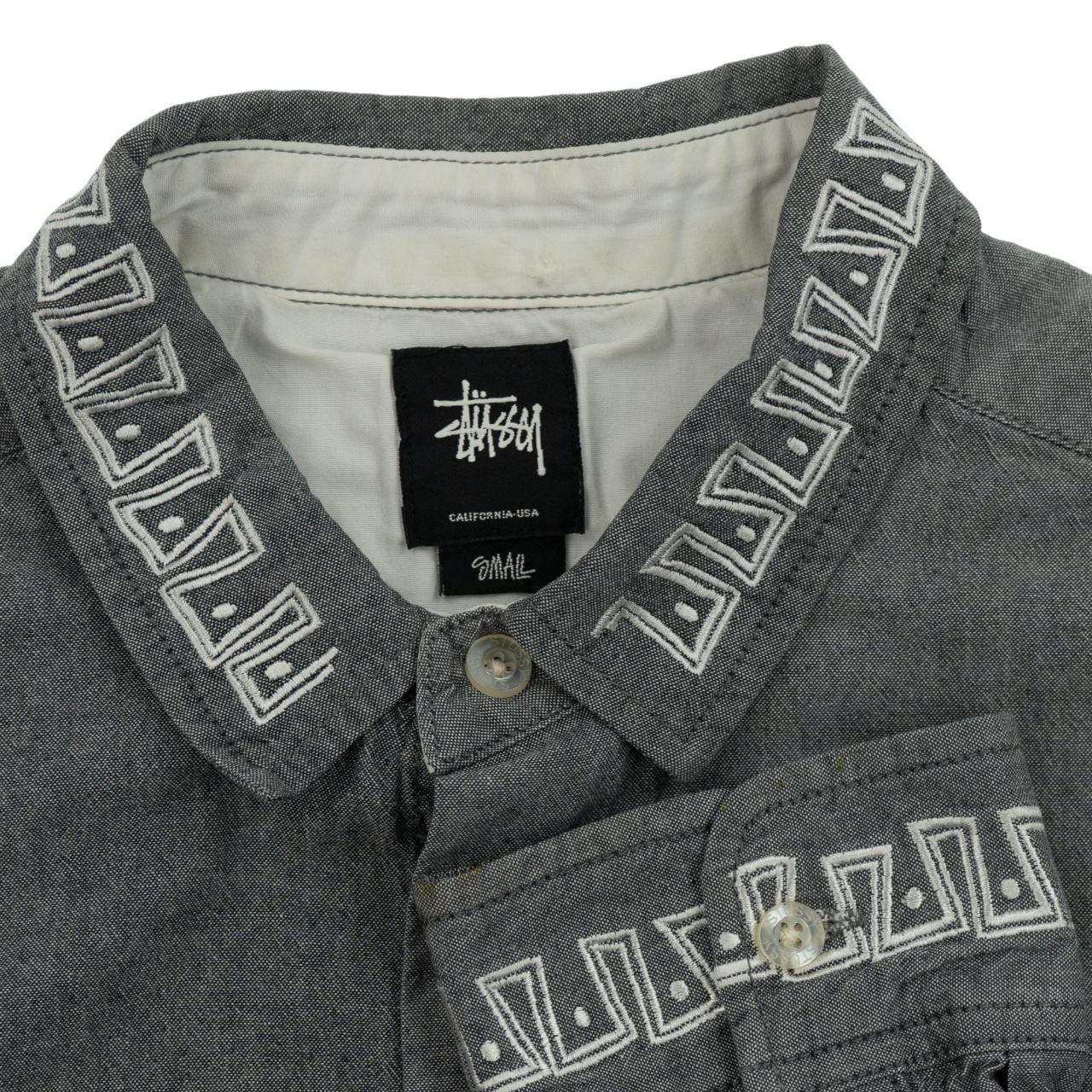 Vintage Stussy Neck Pattern Button Up Shirt Size S - Known Source