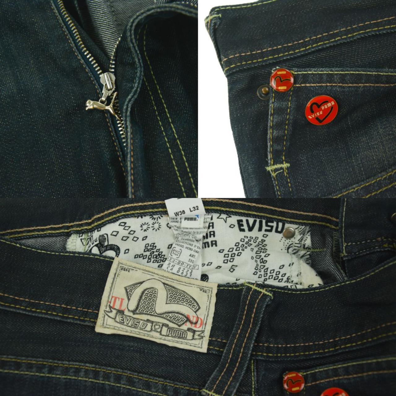 Vintage Evisu X Puma Double Gull Japanese Denim Jeans Size W38 - Known Source