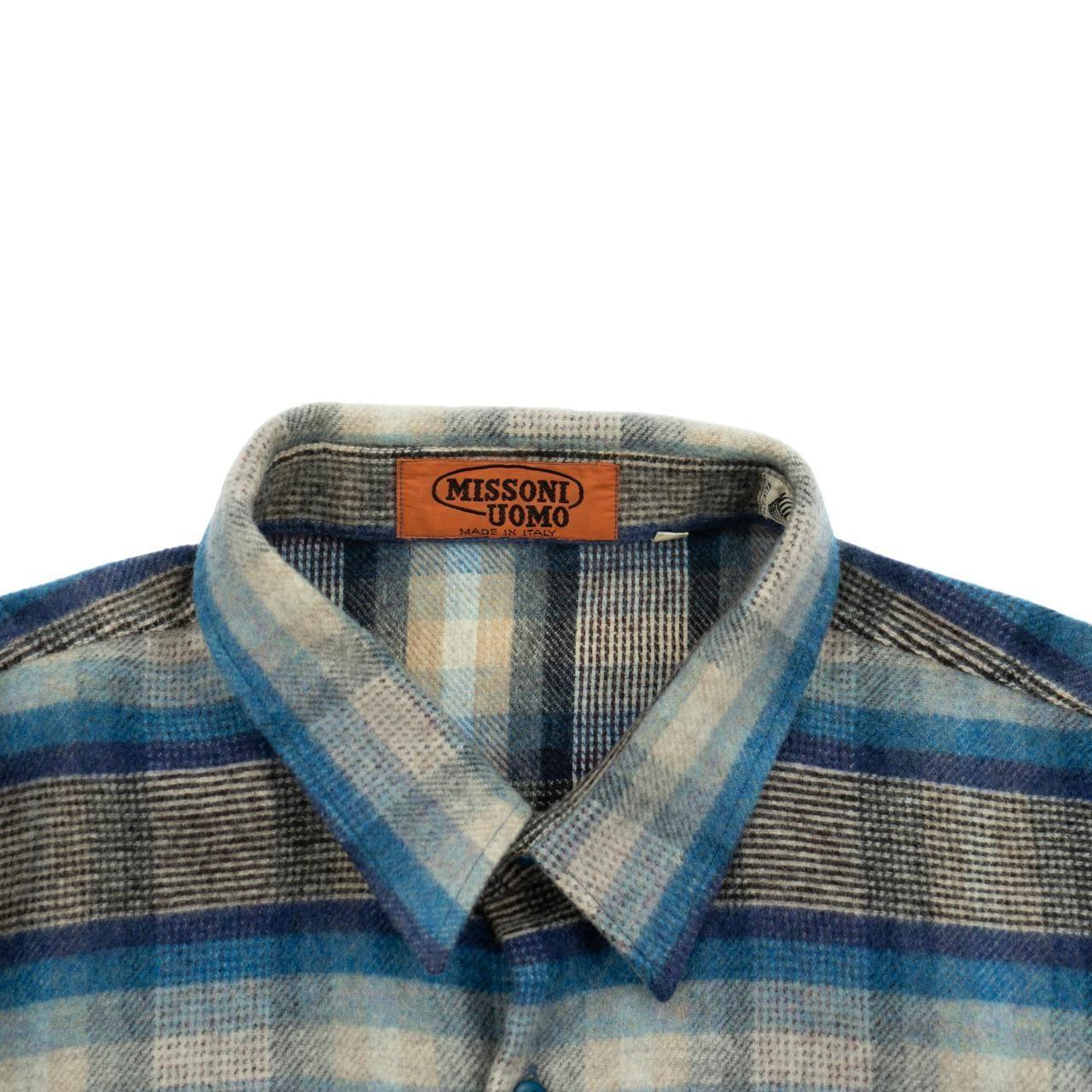 Vintage Missoni Checkered Button Up Flannel Shirt Size M - Known Source