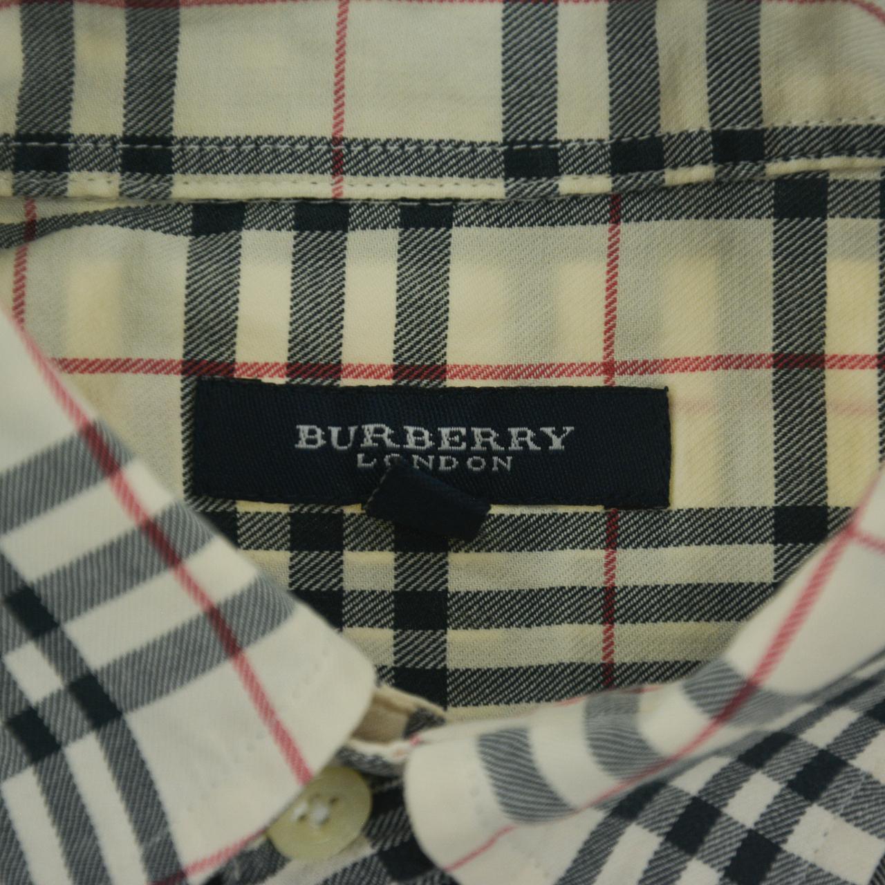 BURBERRY popular London Black Tartan Nova Check Collar Polo Shirt, SZ M