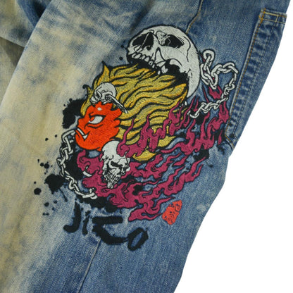 Vintage Jizo Flame Japanese Denim Jeans Size W37 - Known Source