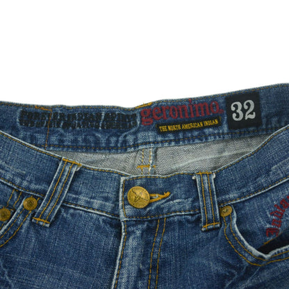 Vintage Geronimo Feathers Denim Jeans Size W31 - Known Source