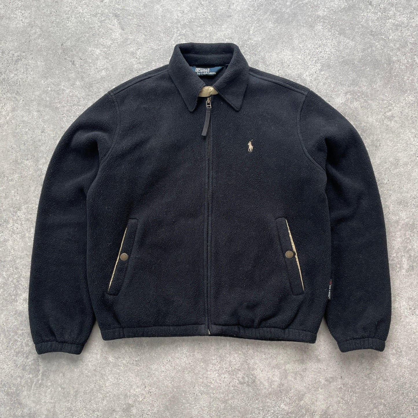 Ralph Lauren 1990s Polartec heavyweight fleece harrington jacket (L) - Known Source