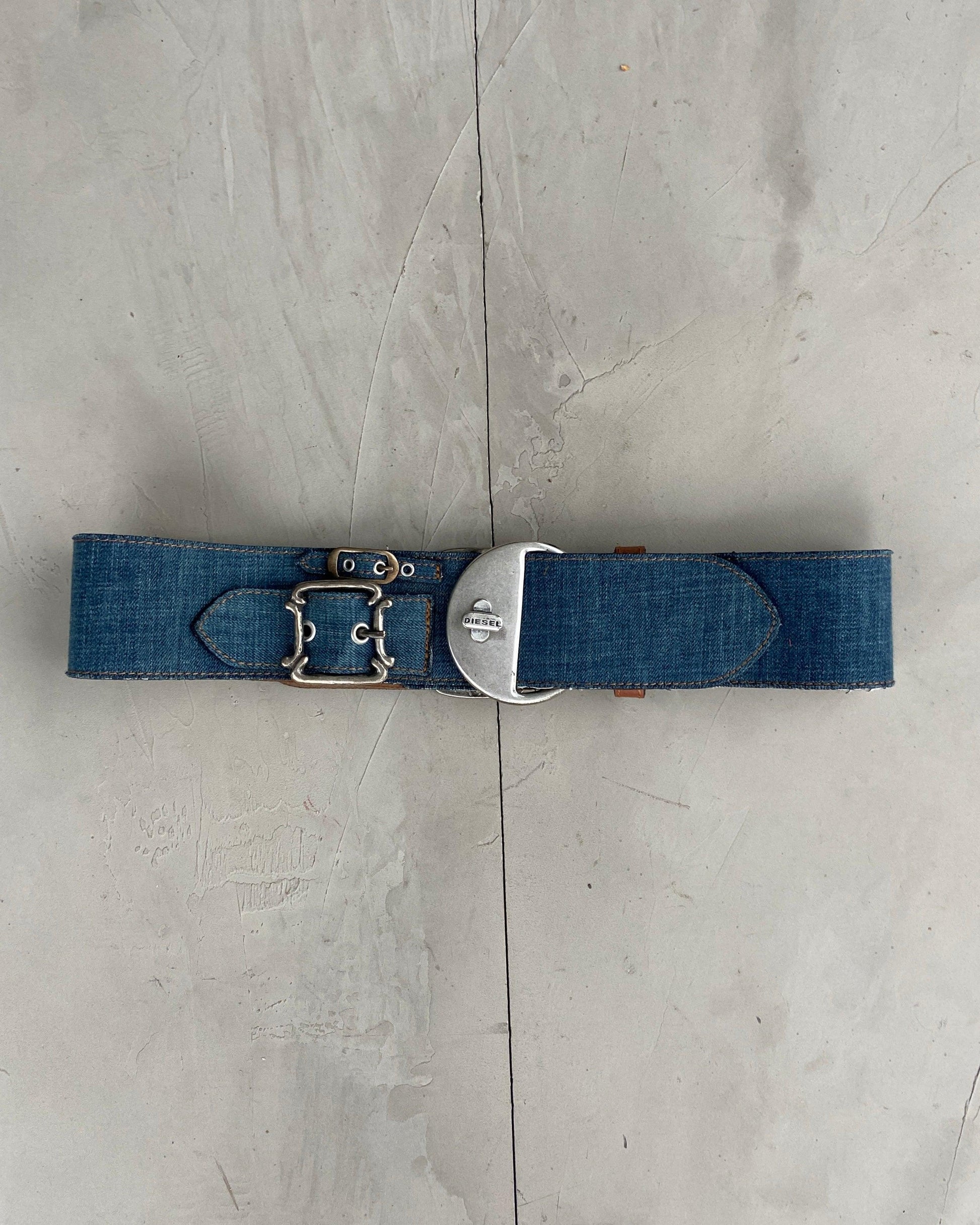 DIESEL DENIM OVERSIZED BELT - 90cm - Known Source