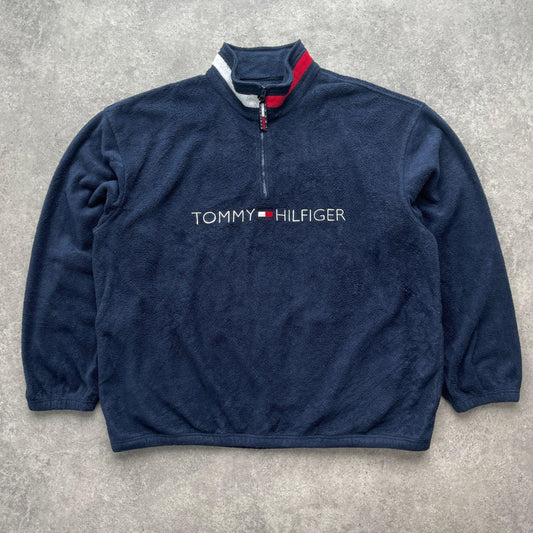 Tommy Hilfiger 1990s 1/4 zip heavyweight fleece jacket (L) - Known Source